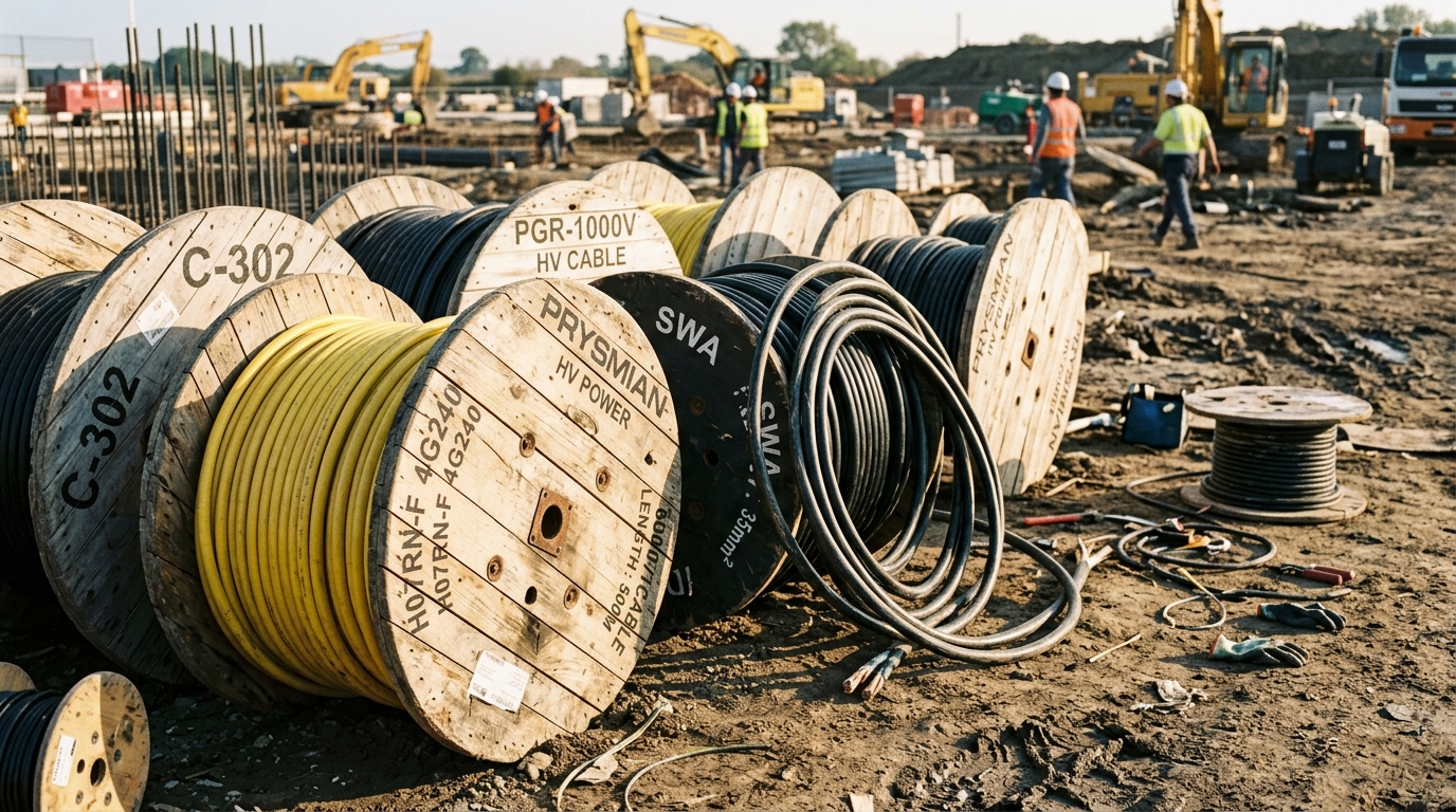 Industrial wires and heavy power cables
